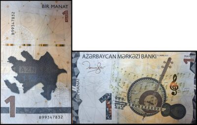bankbiljetten / 038W / Azerbaijan / 1 Manat / 2023 / Unc