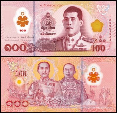 bankbiljetten / 147W(1) / Thailand / 100 Bath / 2025 / Unc