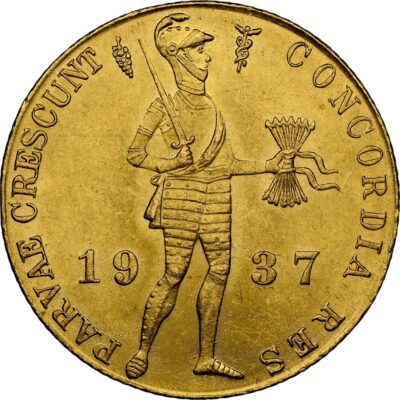 Nederland / 1937 / Enkele Dukaat / Gold / Pr