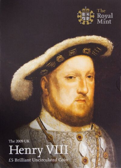 Worldcoins / Km 1118 / Great Britain / 5 Pound / 2009 / Bu Blister / King Henry VIII