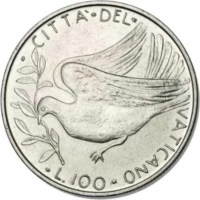 Worldcoins / Km 122 / Vatican City / Vaticaanstad / 100 Lire / 1975 / Unc