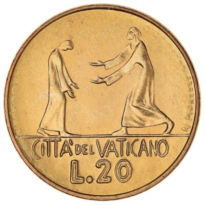 Worldcoins / Km 135 / Vatican City / Vaticaanstad / 20 Lire / 1978 / Unc