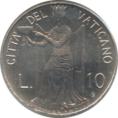 Worldcoins / Km 143 / Vatican City / Vaticaanstad / 10 Lire / 1987 / Unc