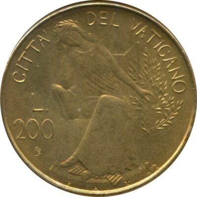Worldcoins / Km 147 / Vatican City / Vaticaanstad / 200 Lire / 1980 / Unc