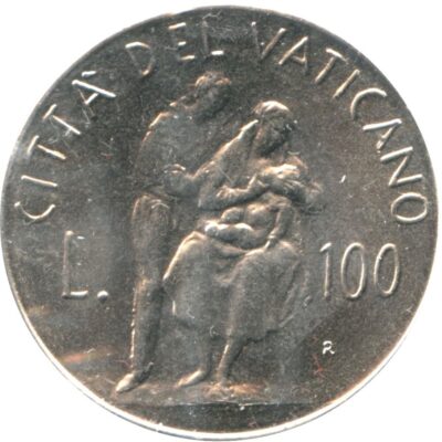 Worldcoins / Km 164 / Vatican City / Vaticaanstad / 100 Lire / 1982 / Unc