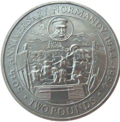 Worldcoins / Km 056 / Guernsey / 2 Pounds / 1994 / Unc