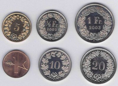 Worldcoins / Switzerland / Zwitserland / Diversen / Unc / Serie 8