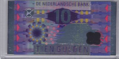 bankbiljetten / Netherlands / Nederland / 10 Gulden / Miniatuur / IJsvogel / Zilver 0.999