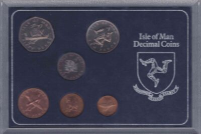 Worldcoins / XXX / Isle of Man / Decimal Coin Set / 1976 / Unc