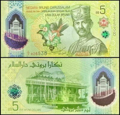 bankbiljetten / 042W / Brunei / 5 Dollars / 2024 / Unc / Polymar