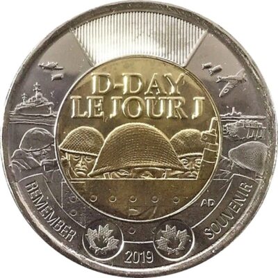 Worldcoins / Km 2764.1 / Canada / 2 Dollars / 2019 / Unc / D-Day