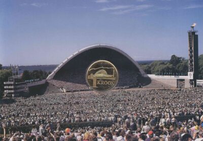 Worldcoins / Km 036 / Estonia / Estland / 1 Kroon / 1999 / Unc / Songfestival