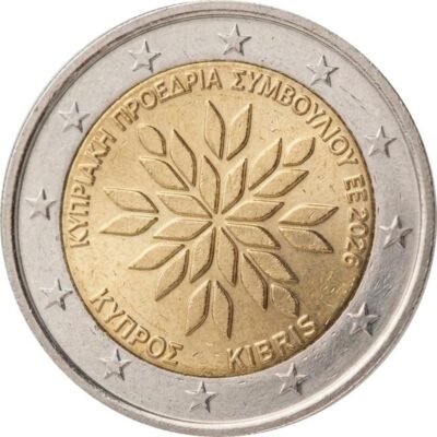 Euromunten / Cyprus / 2026 / 2 Euro / Unc / Voorzitter EU / Aankondiging