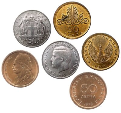 Worldcoins Greece 50 Lepta