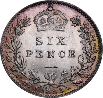Worldcoins / Km 779 / Great Britain / Groot-Brittannie / 6 Pence / 1898 / Fr / Zilver 0.500
