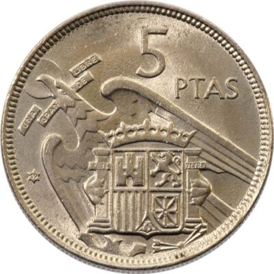 Worldcoins / Km 0786 / Spain / Spanje / 25 Pesetas / 1957 (58) / Zf