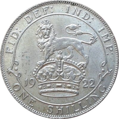 Worldcoins / Km 816a / Great Britain / 1 Shilling / 1922 / Fr / Zilver 0.500