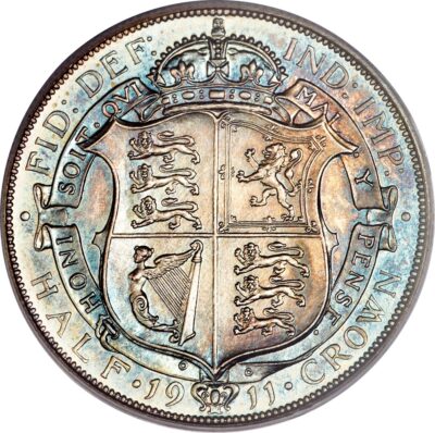 Worldcoins / Km 0818.1 / Great Britain / Groot-Brittannie / 0,50 Crown / 1918 / Pr- / Zilver 0.925