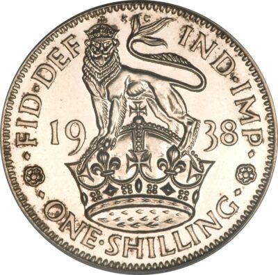 Worldcoins / Km 853 / Great Britain / 1 Shilling / 1944 / Unc / Zilver 0.500