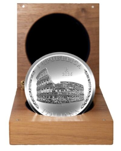 Euromunten / Italia / Italie / 2026 / 25 Euro / Proof / Zilver 1 Kg 0.999 / Amphitheatre – Colosseum