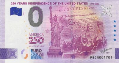 0 Euro Biljet / Netherlands / 2026 / 250 Jaar Onafhankelijkheid Van De Verenigde Staten