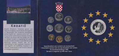 Worldcoins / Croatia / Kroatië / Unc Set / Europa / Zilver 0.925 Penning
