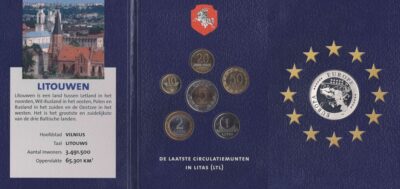 Worldcoins / Lithuania / Litouwen / Unc Set / Europa / Zilver 0.925 Penning