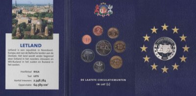 Worldcoins / Latvia / Letland / Unc Set / Europa / Zilver 0.925 Penning