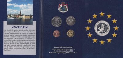 Worldcoins / Sweden / Zweden / Unc Set / Europa / Zilver 0.925 Penning