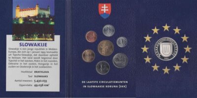 Worldcoins / Slovakia / Slowakije/ Unc Set / Europa / Zilver 0.925 Penning