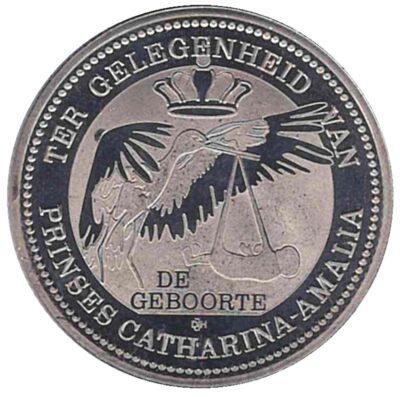 Penningen / Steden / Waddinxveen / 2004 / Geboorte Penning Amalia