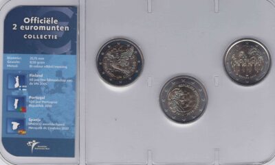 Euromunten / Officiële Collectie KNM / 2 Euro / Unc / Spanje 2010 Cordoba / Portugal 2010 Republiek / Finland 2005 VN