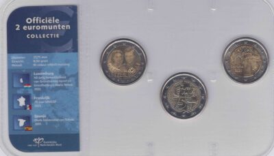 Euromunten / Officiële Collectie KNM / 2 Euro / Unc / Spanje 2021 Toledo / Luxemburg 2021 Groot Hertog Henrie / Frankrijk 2021 Unicef