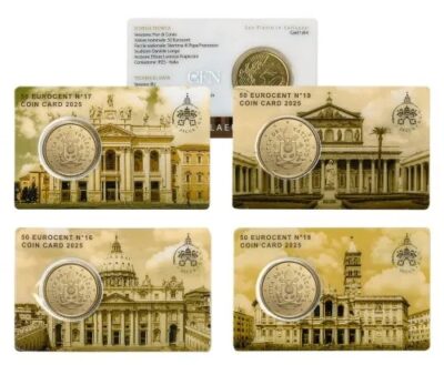 Coincards / Vaticaan / 2025 / 50 Cent / Coincard Nr 16 t/m 19