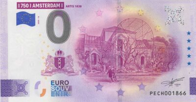 0 Euro Biljet / Netherlands / 2025 / 750 Jaar Amsterdam / Artis 1838