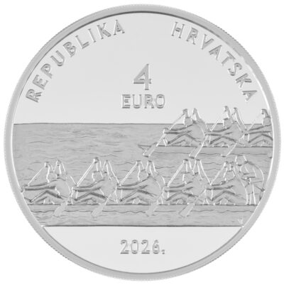 Euromunten / Kroatie / 2026 / 4 Euro / Bu / Neretva Boat / Zilver 0.999