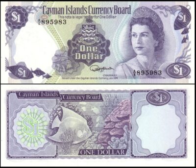 bankbiljetten / 005e / Cayman Islands / Kaaiman Eilanden / 1 Dollar / 1974 / Unc