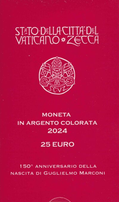 Euromunten / Vaticaan / 2024 / 25 Euro / Proof / Guglielmo Marconi / Zilver 0.925