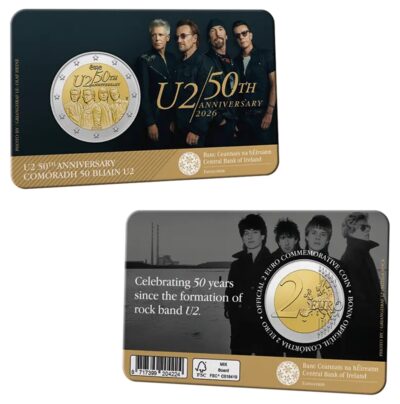Euromunten / Ierland / 2026 / 2 Euro / Coincard / 50 Jaar U2
