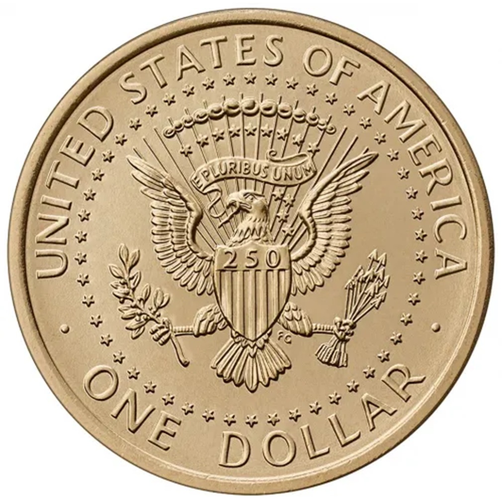 Worldcoins / Km New / United States of America / USA / 250 Jaar / 2026 P / One Dollar / Donald Trump / Unc / Aankondiging - Afbeelding 2
