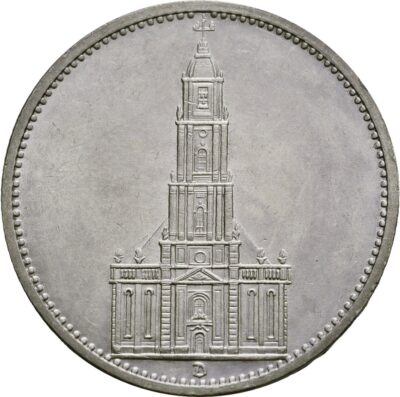 Worldcoins / Km 083 / Germany - Third Reich / 5 Mark / 1934 J / Zf / Zilver 0.900